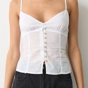 White Button-Up Women's Top